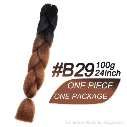 Hot sell Crochet hair weaves Synthetic Ombre Braiding Hair expression braiding hair jumbo